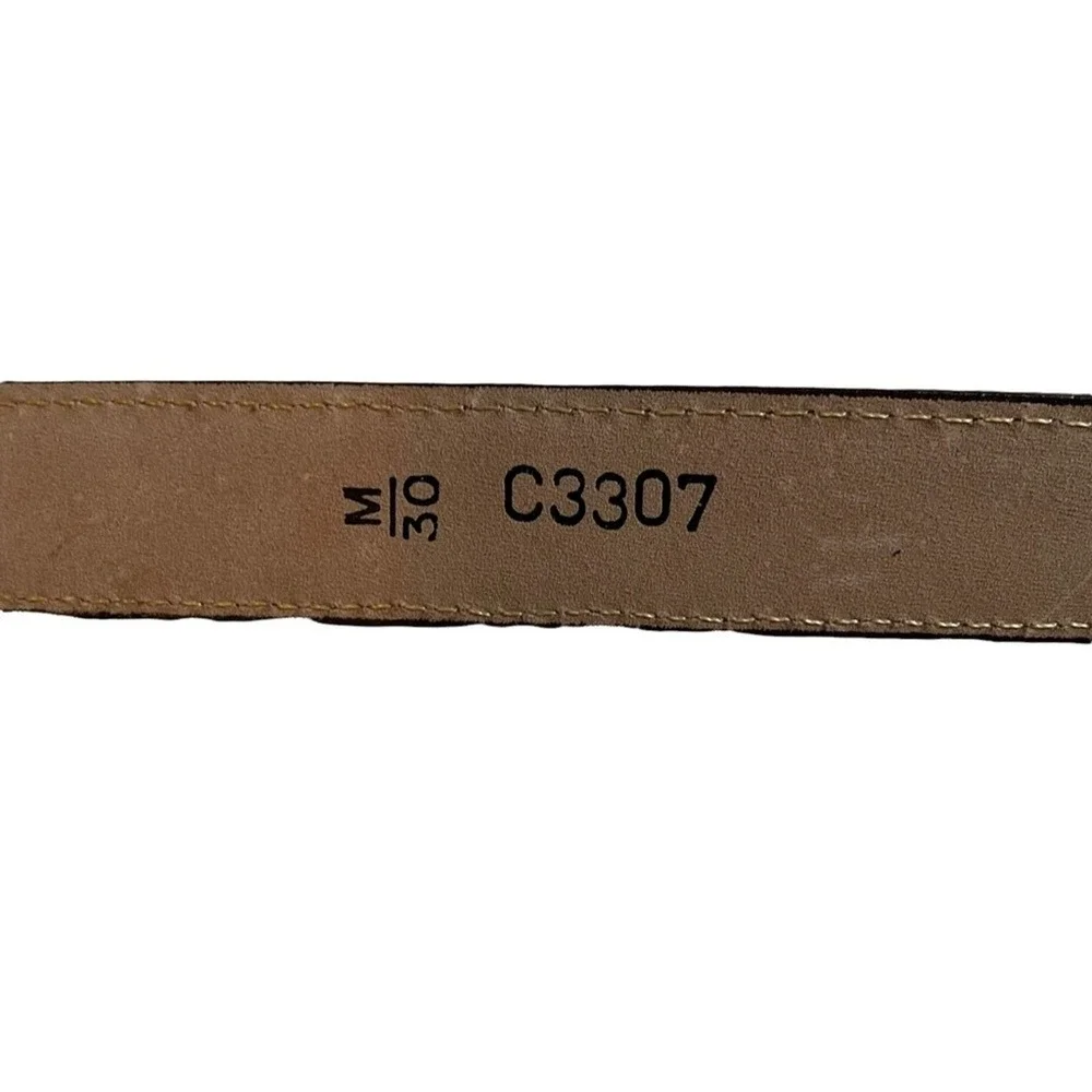 Brighton Brown Leather Tan Silver Belt‎ Women's
